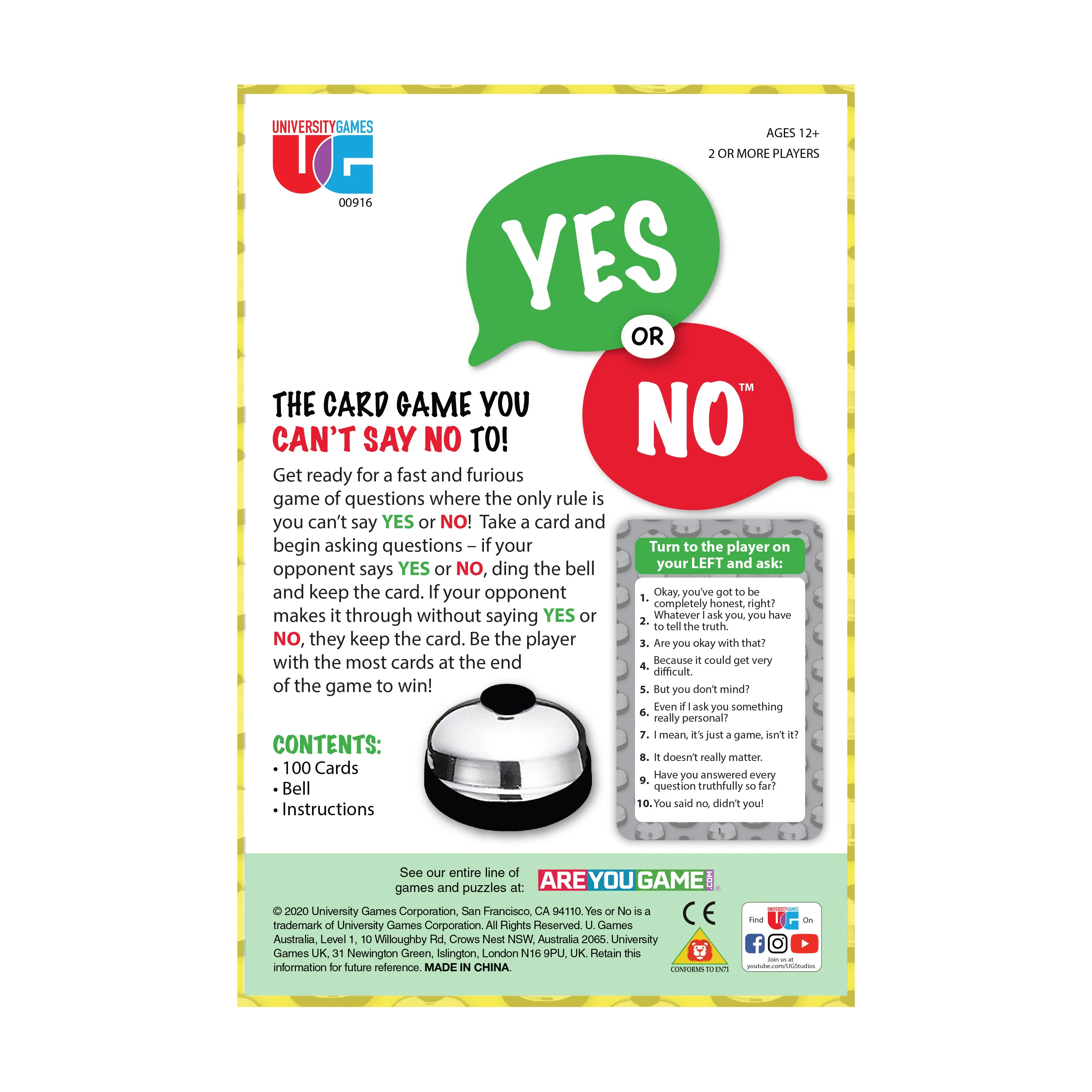 Yes or No Classic Card Game - Ultimate Question Challenge